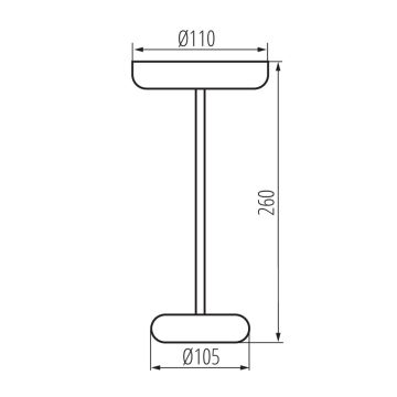 Lampă LED reîncărcabilă dimabilă Kanlux 37311 FLUXY LED/1,7W/1800 mAh IP44 negru