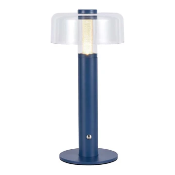 Lampă LED reîncărcabilă tactilă dimabilă de masă LED/1W/5V 3000K 1800 mAh albastru