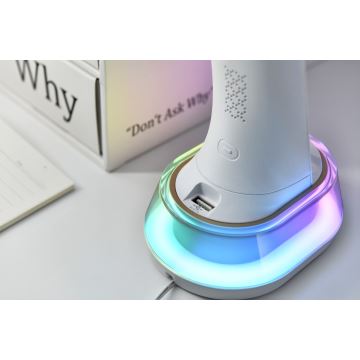 Lampă LED RGB dimabilă de masă cu încărcare fără fir CORELLA LED/7W/12/230V alb