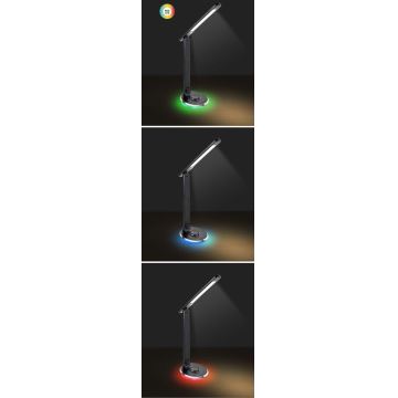 Lampă LED RGB tactilă dimabilă de masă Rabalux LED/6W/230V 3000/4000/5000K negru