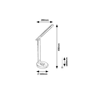 Lampă LED RGB tactilă dimabilă de masă Rabalux LED/6W/230V 3000/4000/5000K negru