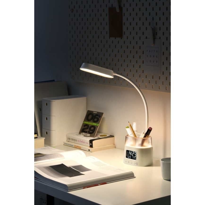 Lampă LED RGBW de masă cu suport de creioane FALCON LED/10W/5V