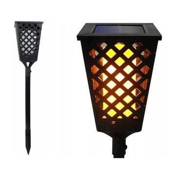 Lampă LED solară LED/0,6W/5,5V IP65 107 cm negru