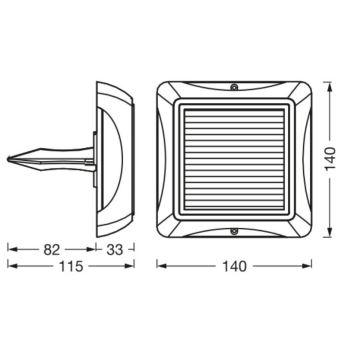 Lampă LED solară dimabilă Ledvance ENDURA STYLE SOLAR LED/1,2W/3,7V IP65