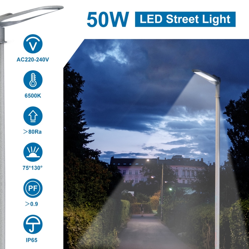 Lampă LED stradală Aigostar LED/50W/230V 6500K IP65