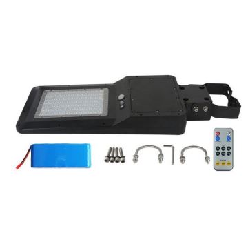 Lampă LED stradală solară cu senzor LED/40W/9,6V IP65 4000K + telecomandă