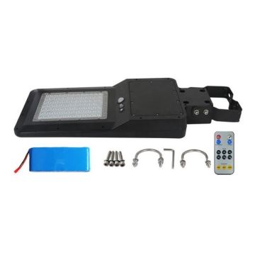 Lampă LED stradală solară cu senzor LED/40W/9,6V IP65 6000K + telecomandă