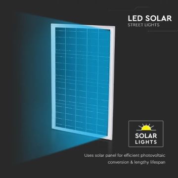 Lampă LED stradală solară dimabilă LED/50W/6,4V 6000K IP65 + telecomandă