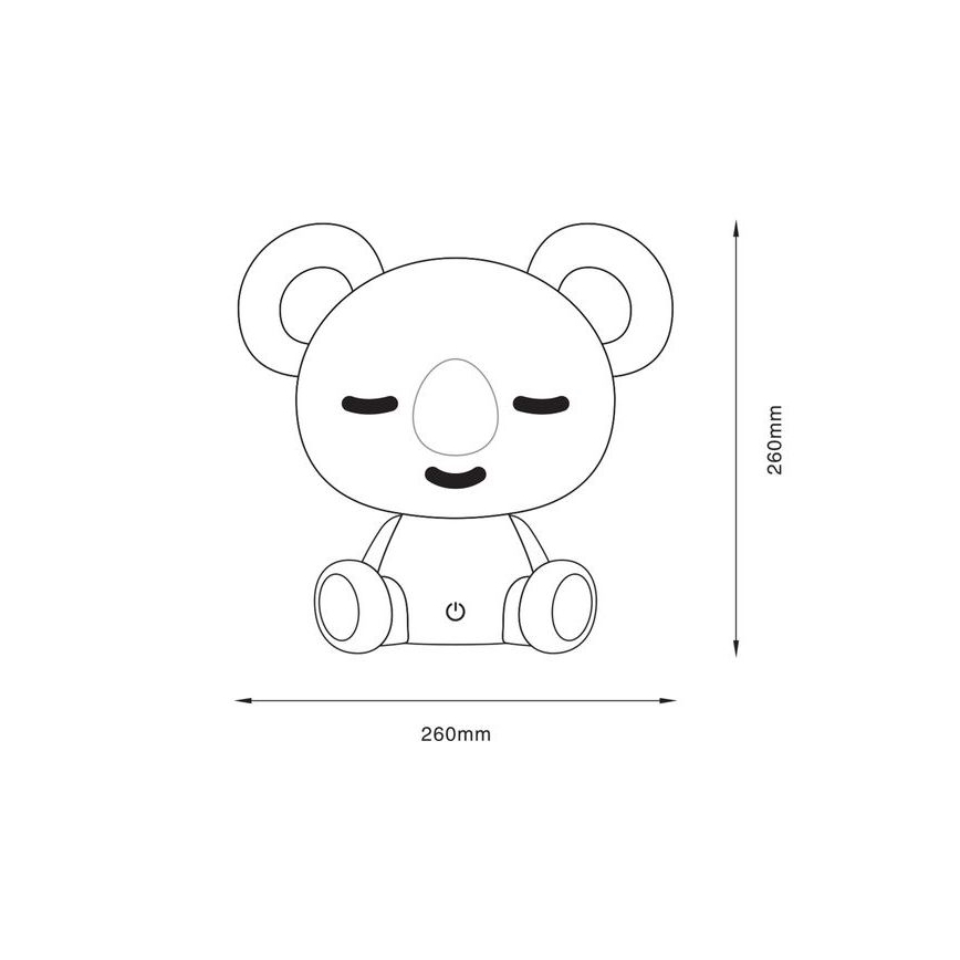 Lampă LED tactilă dimabilă de masă pentru copii Zuma Line LED/3W/230V gri koala