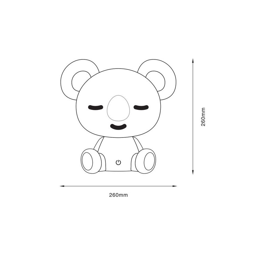 Lampă LED tactilă dimabilă de masă pentru copii Zuma Line LED/3W/230V roz koala