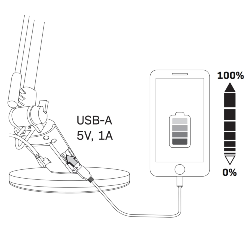 Lampă LED tactilă dimabilă OPTIMUM LED/7W/230V USB 3000/4000/6000K argintiu