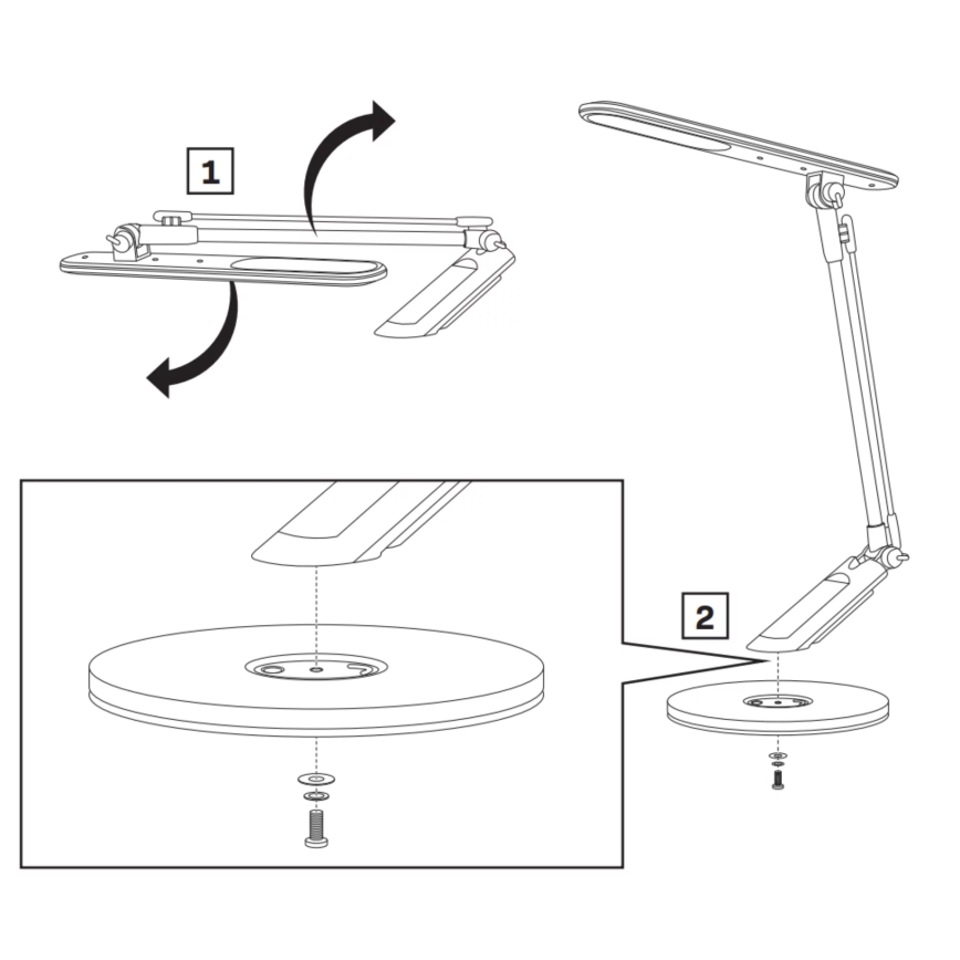 Lampă LED tactilă dimabilă OPTIMUM LED/7W/230V USB 3000/4000/6000K argintiu