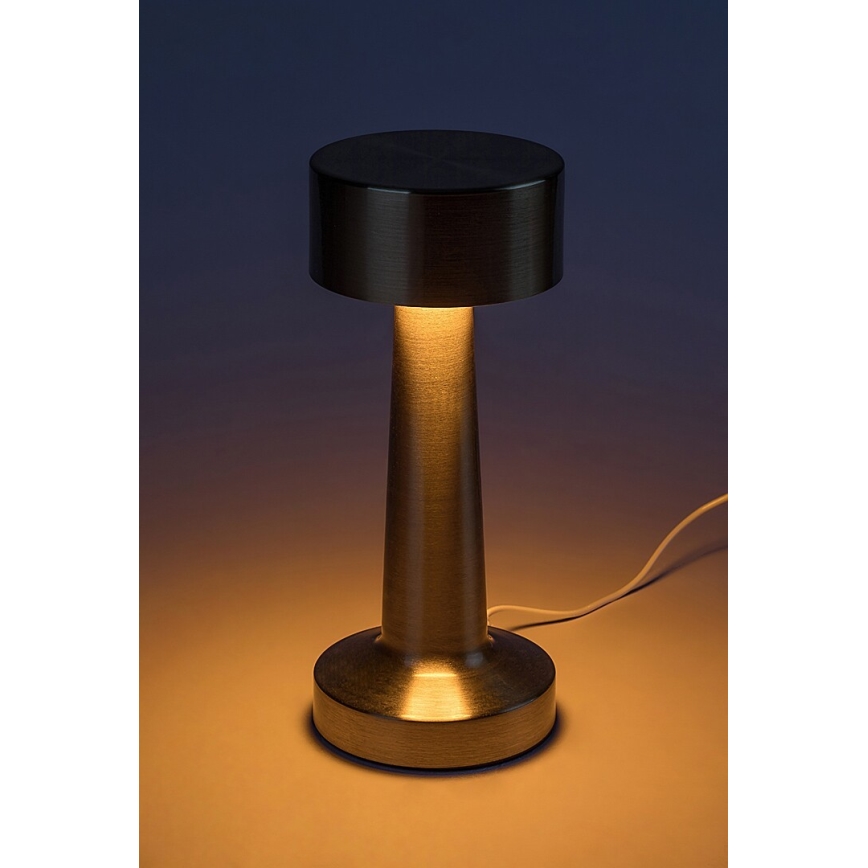 Lampă LED tactilă reîncărcabilă de masă Rabalux LED/2,7W/5V 1200mAh 3000/4000/6000K auriu
