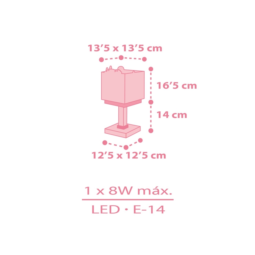 Lampă pentru copii JUNGLE 1xE14/8W/230V roz Dalber 63111S