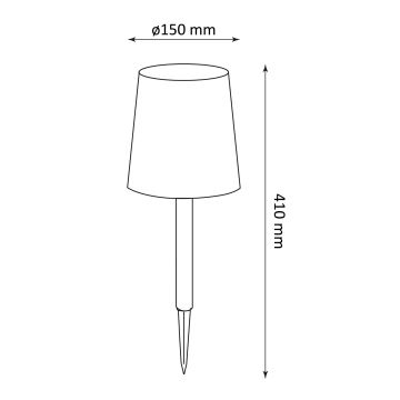 Lampă solară LED RUMBA LED/1,2V IP44