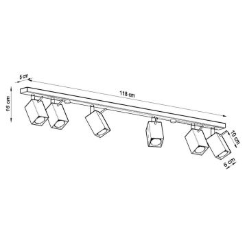 Lampă spot MERIDA 6xGU10/40W/230V negru