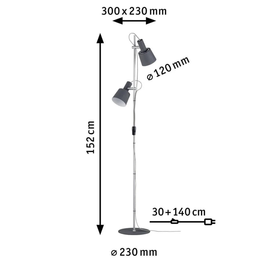 Lampadar 2xE14/20W NEORDIC HALDAR 230V Paulmann 79690