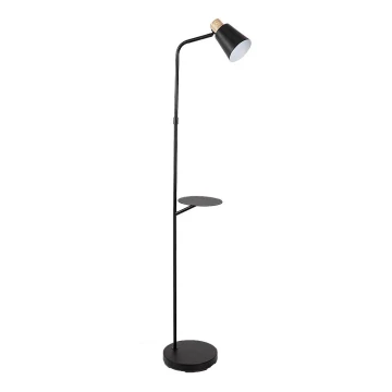 Lampadar cu raft Rabalux 1xE27/40W/230V negru