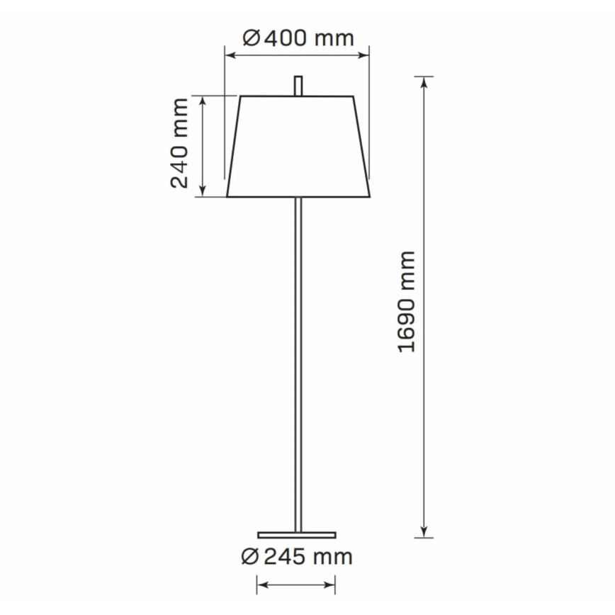 Lampadar ELENA 1xE27/20W/230V alb