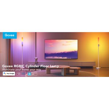 Lampadar LED dimabil Govee CYLINDER SMART RGBICWW 2200-6500K