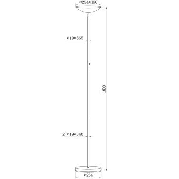 Lampadar LED dimabil Lucide 19791/20/31 ZENITH LED/20W/230V alb