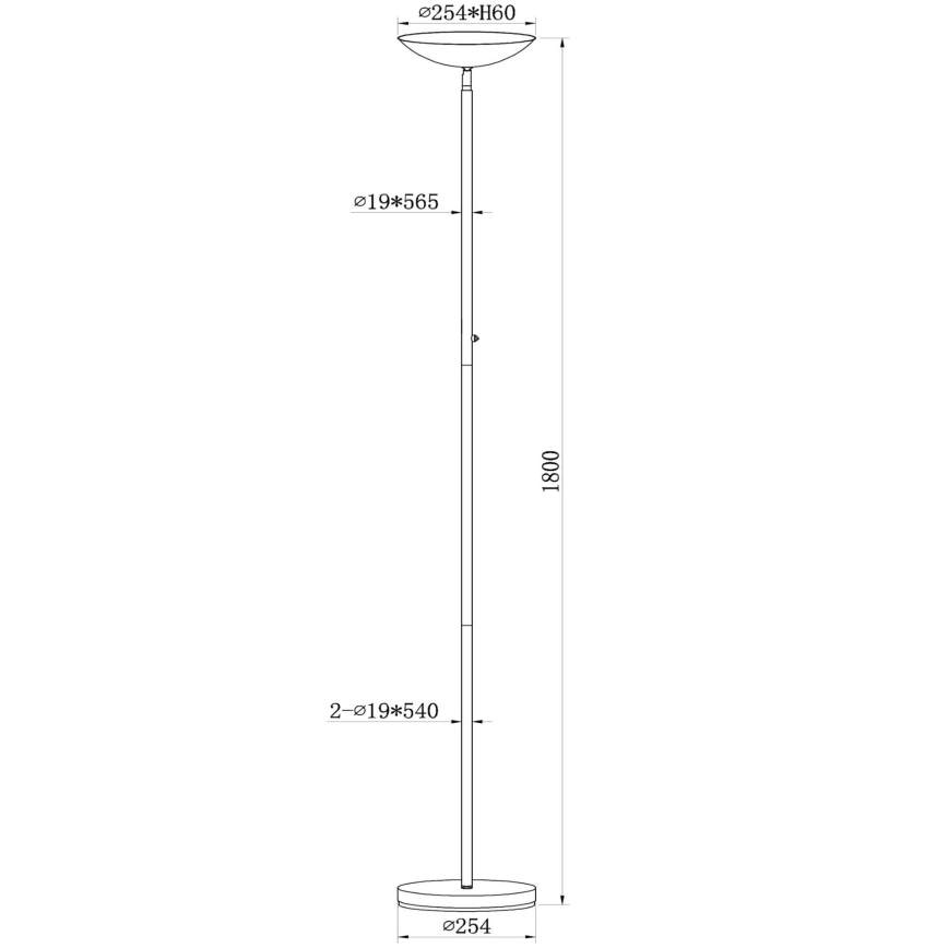 Lampadar LED dimabil Lucide 19791/20/31 ZENITH LED/20W/230V alb