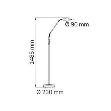 Lampadar LED dimabil NOIS LED/5W/230V Wofi 307101640000