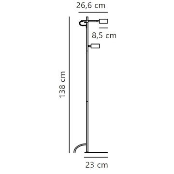 Lampadar LED dimabil Nordlux CLYDE 2xLED/4W/230V