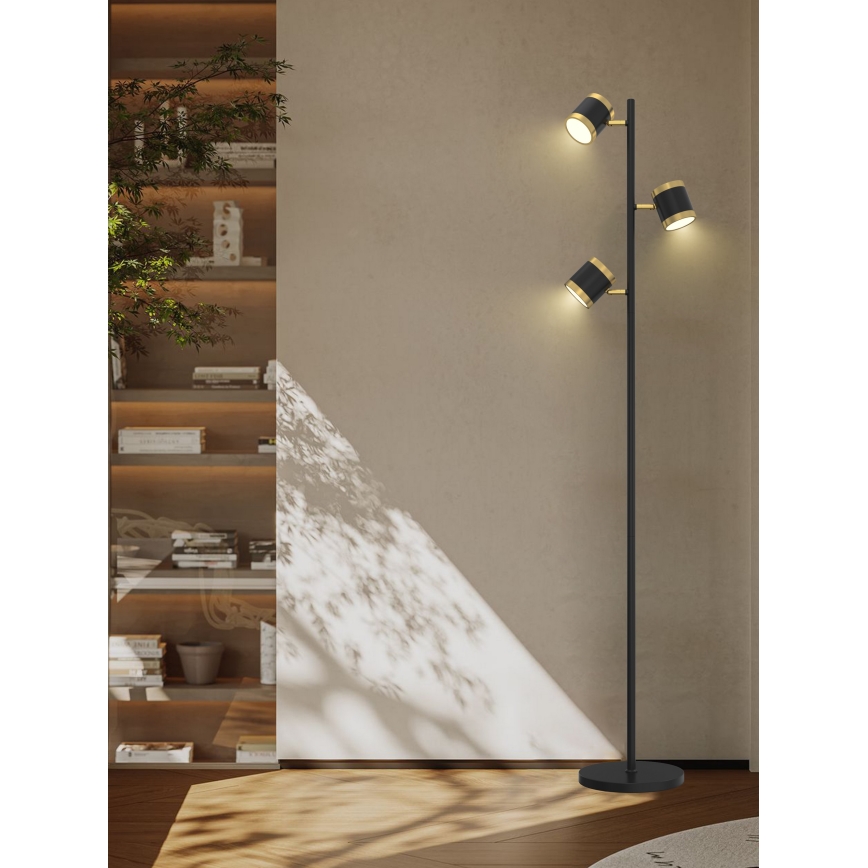 Lampadar LED dimabil Wofi 3003-304S TOULOUSE LED/21W/230V negru/auriu