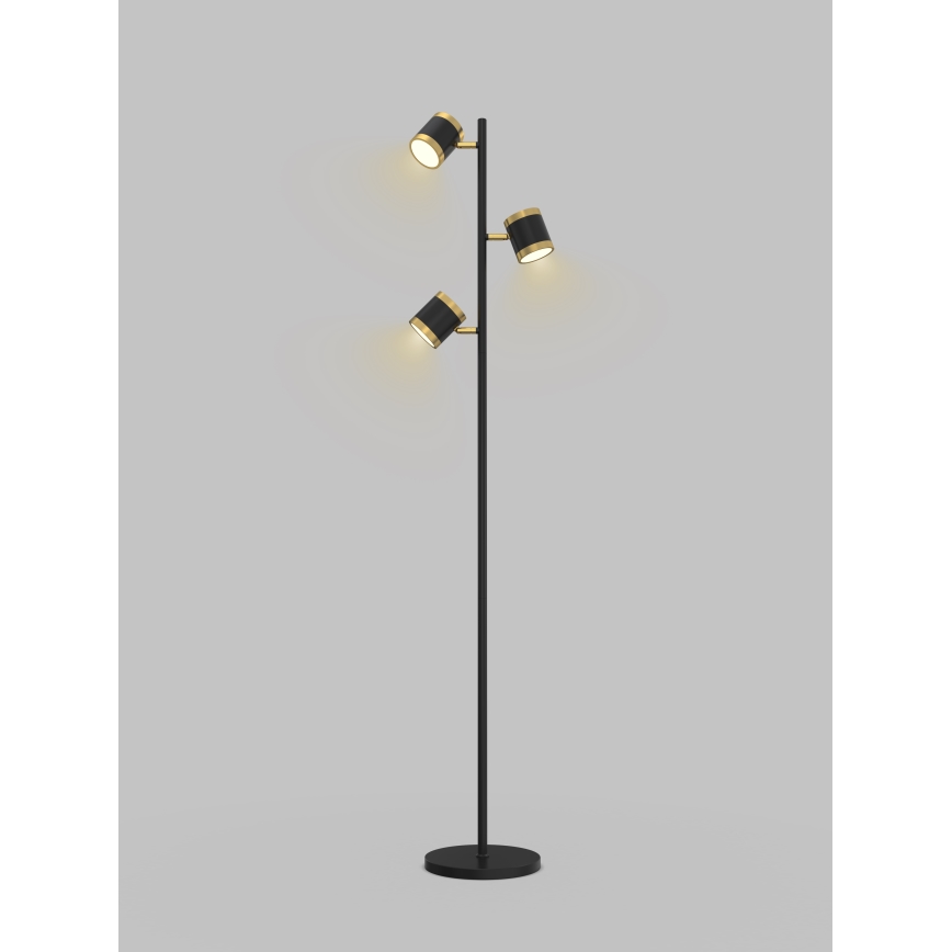 Lampadar LED dimabil Wofi 3003-304S TOULOUSE LED/21W/230V negru/auriu