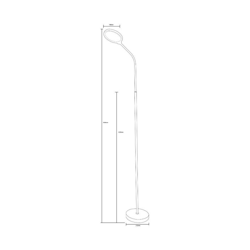 Lampadar LED dimabil Zuma Line LED/10W/230V 3000-6000K negru