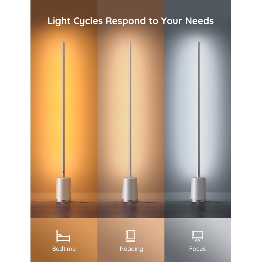 Lampadar LED Govee Lyra Smart RGBICWW 2200-6500K Wi-Fi + telecomandă