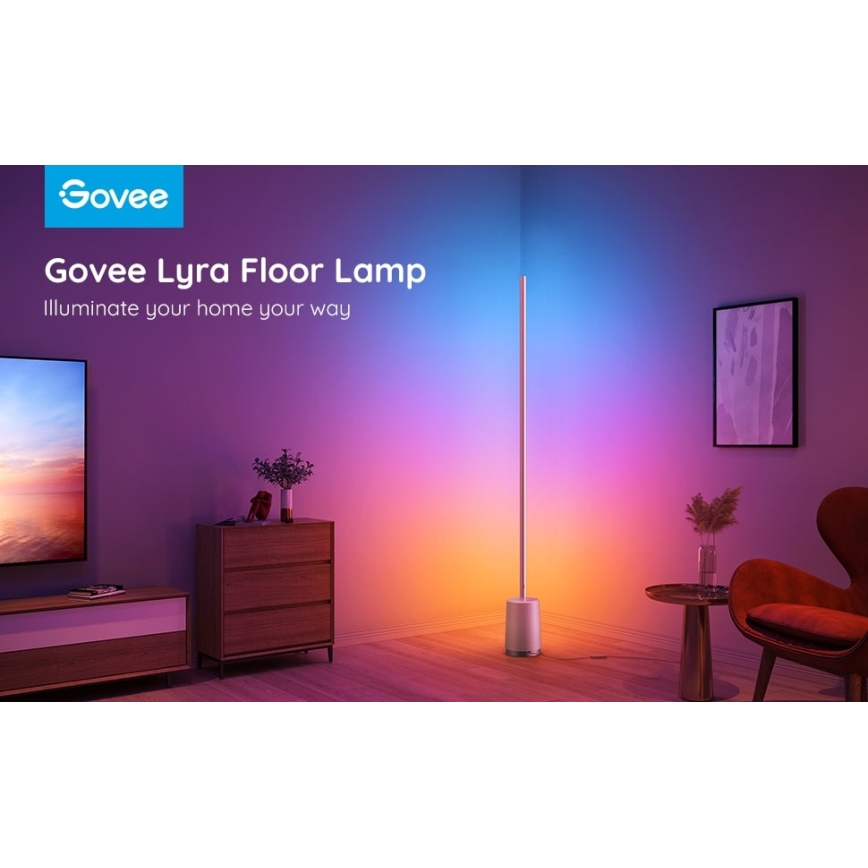 Lampadar LED Govee Lyra Smart RGBICWW 2200-6500K Wi-Fi + telecomandă