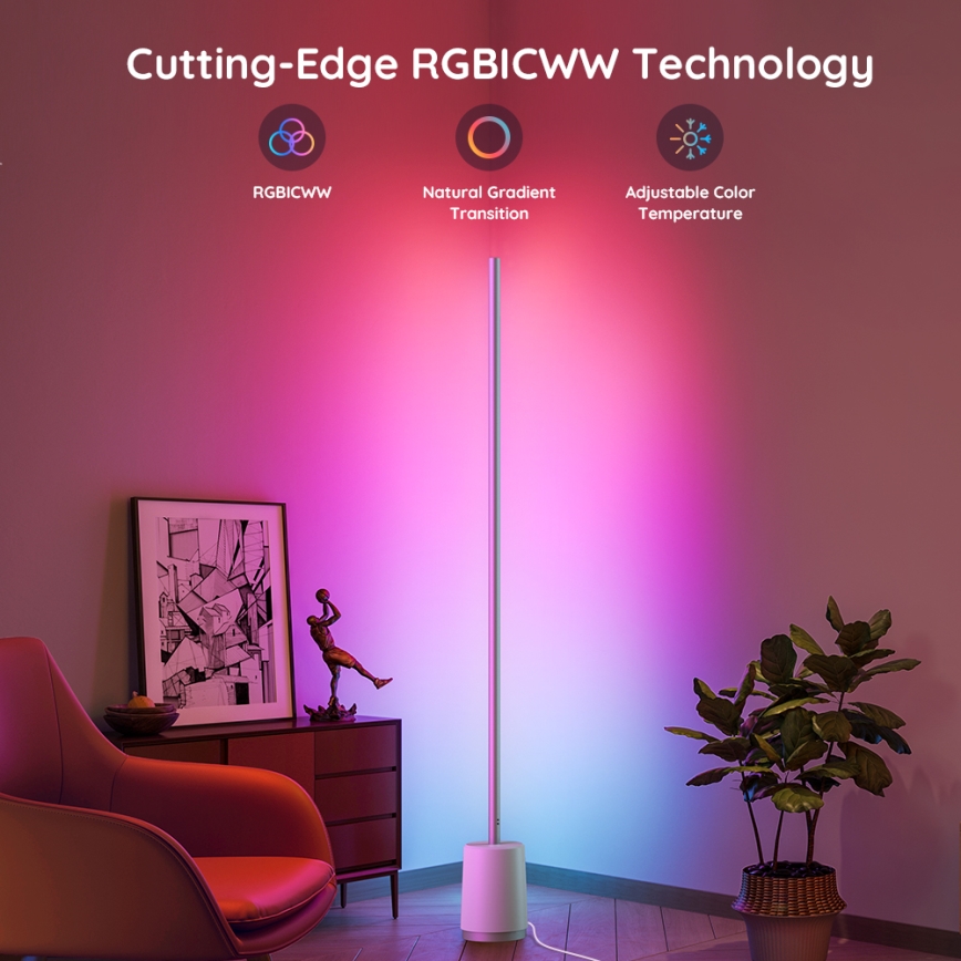 Lampadar LED Govee Lyra Smart RGBICWW 2200-6500K Wi-Fi + telecomandă