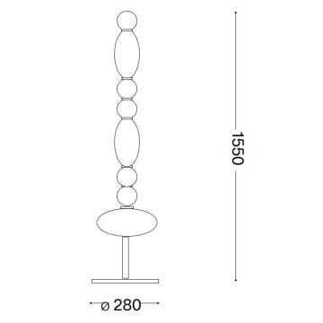 Lampadar LED Ideal Lux LUMIERE LED/58W/230V