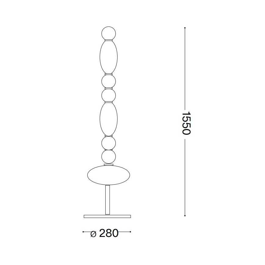 Lampadar LED Ideal Lux LUMIERE LED/58W/230V