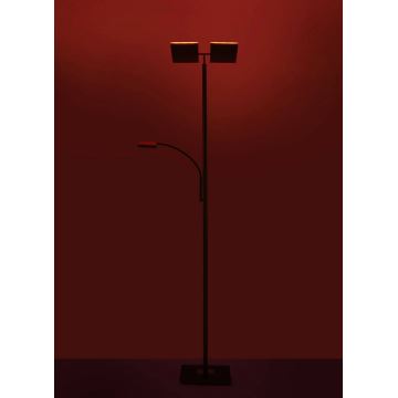 Lampadar LED RGB dimabil RUBEN 2xLED/11W/230V+LED/4,8W 2700-5000K Leuchten Direkt 11925-55 + telecomandă