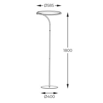 Lampadar LED Zuma Line LED/24W/230V negru