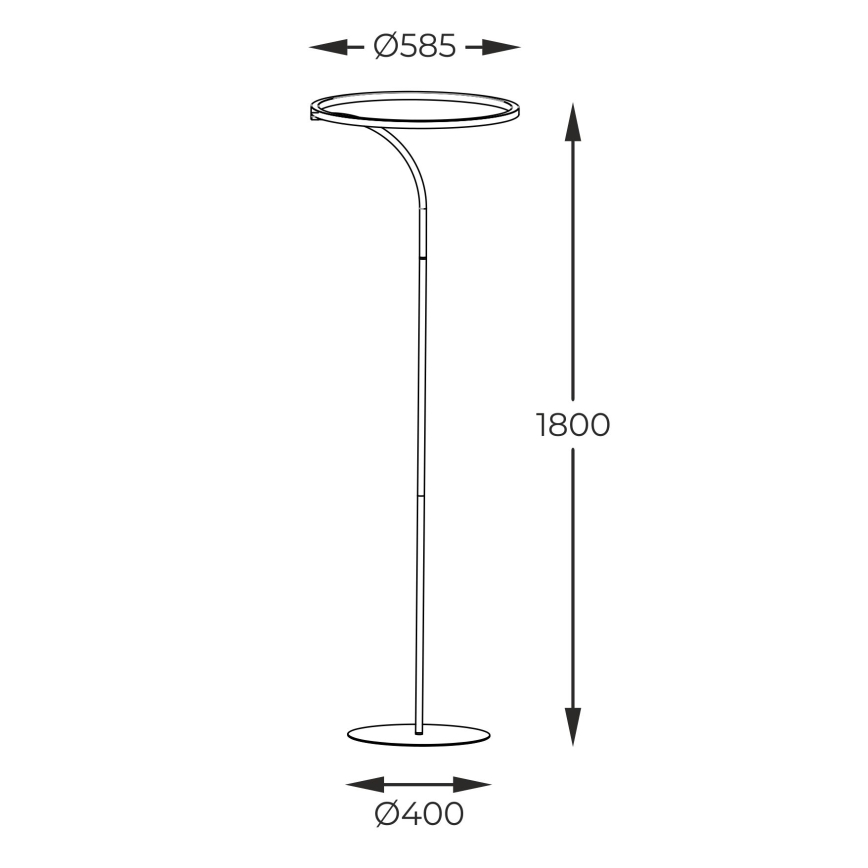 Lampadar LED Zuma Line LED/24W/230V negru