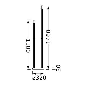 Lampadar Ledvance DECOR STICK 2xE27/40W/230V bej