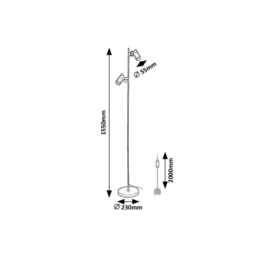 Lampadar Rabalux 2xGU10/10W/230V