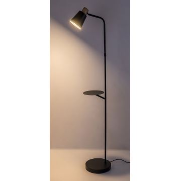 Lampadar cu raft Rabalux 1xE27/40W/230V negru