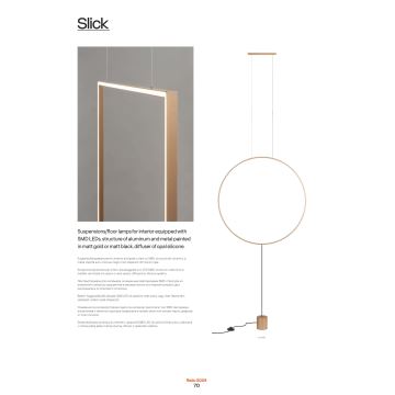 Lampadar Redo 01-2197 SLICK LED/19W/230V negru