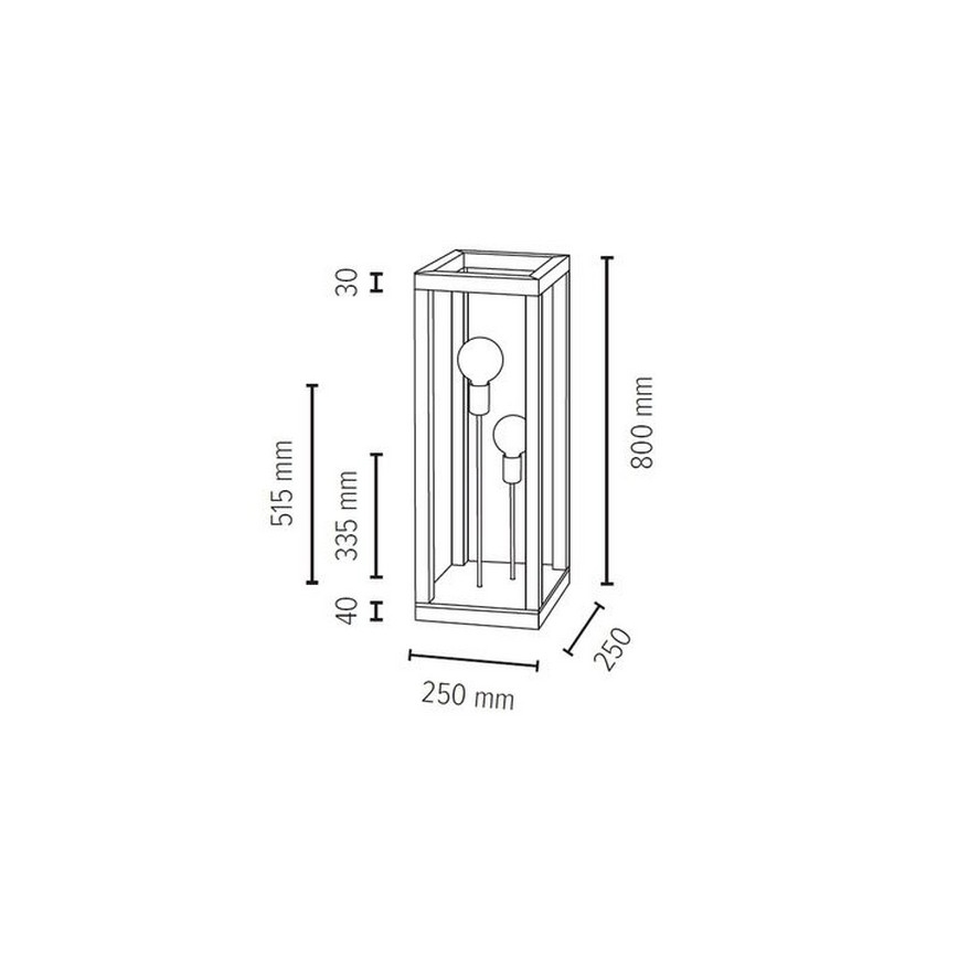 Lampadar KAGO 2xE27/60W/230V stejar mat – certificat FSC