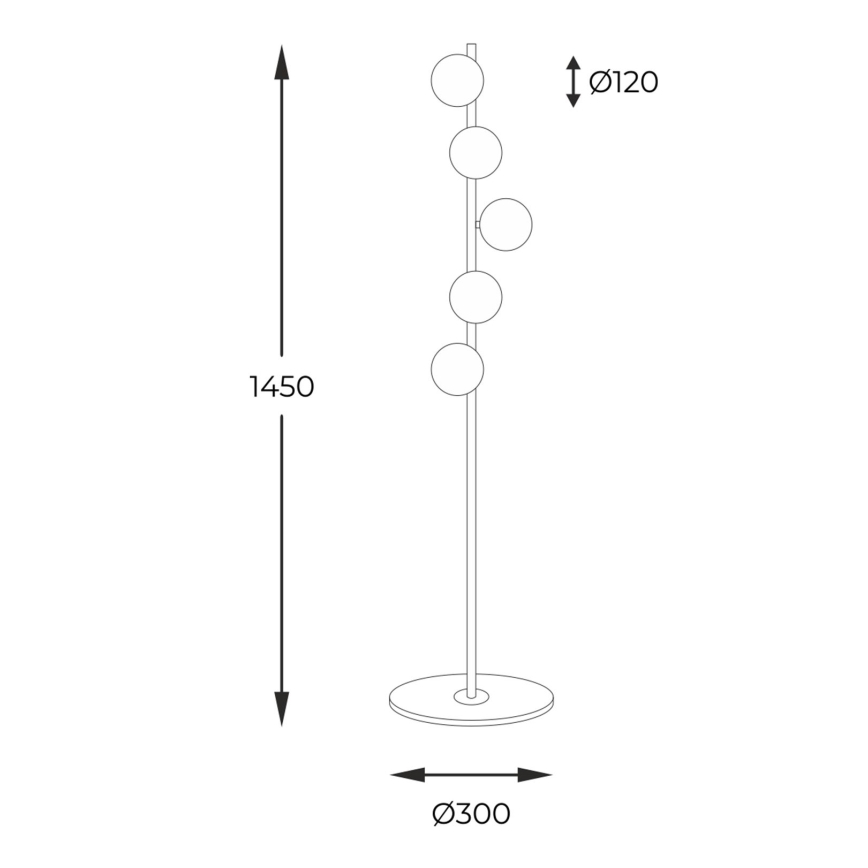 Lampadar Zuma Line 5xG9/40W/230V