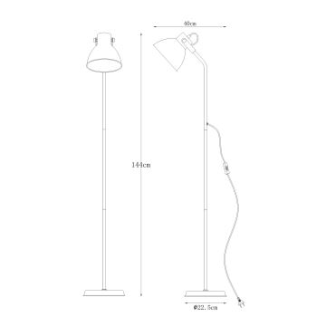 Lampadar Zuma Line 1xE27/40W/230V alb