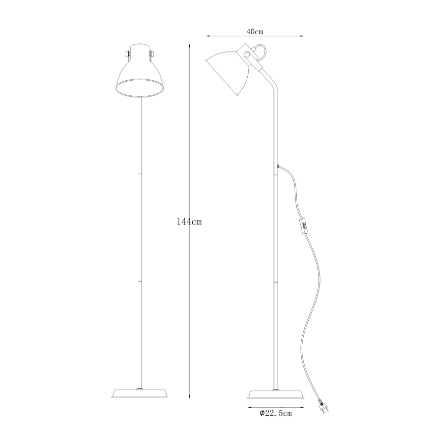 Lampadar Zuma Line 1xE27/40W/230V alb