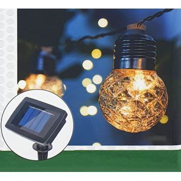 Lanț LED solar de exterior 10xLED/1,2V 2,2 m IP44