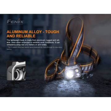Lanternă frontală LED reîncărcabilă 3xLED/1x21700 IP66 1600 lm 800 de ore Fenix HP25RV20