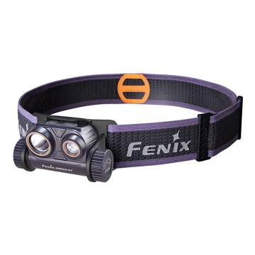 Lanternă frontală LED reîncărcabilă LED/USB IP68 1500 lm 300 h mov/negru Fenix HM65RDTPRP